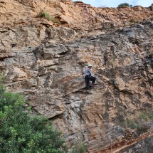 Marion in the lower part of Via Ferrata del Albir